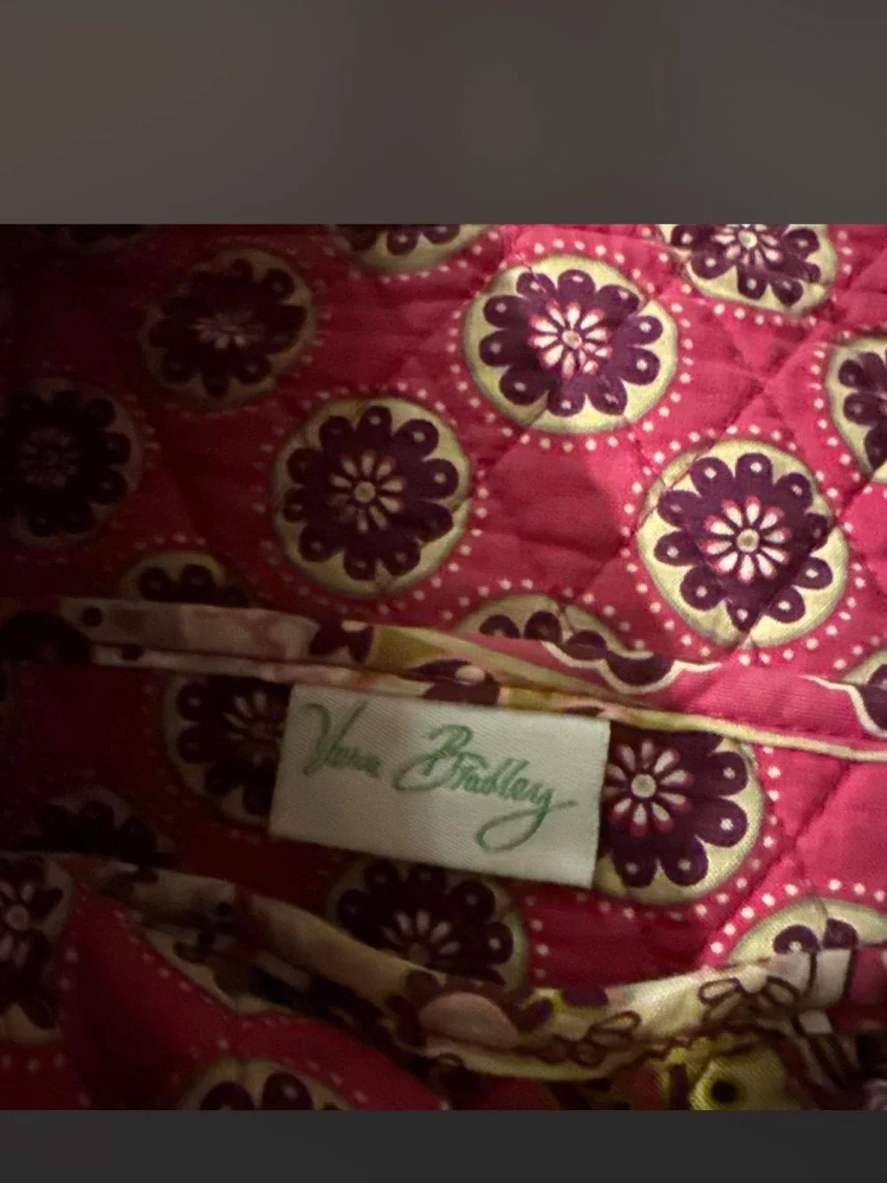 Vera Bradley Pink Paisley Quilted Tote with Matching Wallet